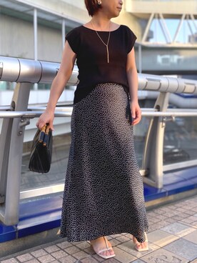 「RIVE DROITE（リヴドロワ）のアイテム（アクセサリー）」を使った、yu_kaさん（レディース・158cm）の夏コーディネート