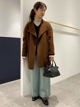 「green label relaxing（グリーンレーベルリラクシング）のアイテム（その他アウター）」を使った、Tsuji_aさん（レディース・159cm）の冬コーディネート