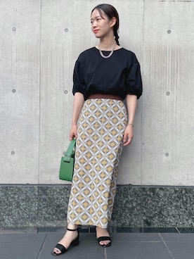 「MARCO BIANCHINI（マルコビアンチーニ）のアイテム」を使った、Tsuji_aさん（レディース・160cm）の夏コーディネート