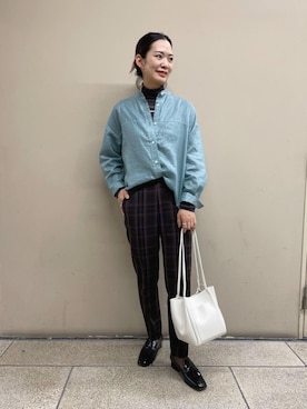 「green label relaxing（グリーンレーベルリラクシング）のFFC チェーン ショート ネックレス（ネックレス、その他）」を使った、Tsuji_aさん（レディース・160cm）の夏コーディネート