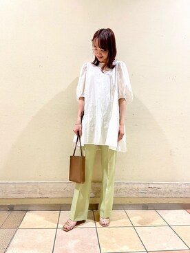 「アイテム（サンダル、ゴールド系）」を使った、panchanさん（レディース・158cm）の春コーディネート