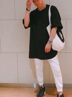 「Burner（バーナー）のアイテム（パンツ）」を使った、オサムさん（メンズ・180cm）の夏コーディネート