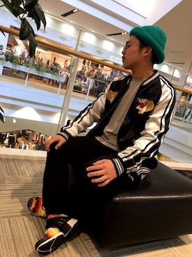 JhonIn【マサト】さんの「avirex(アヴィレックス)  SUKA JACKET "TIGER&DRAGON"  スカジャケット　"タイガー&ドラゴン"」を使ったコーディネート