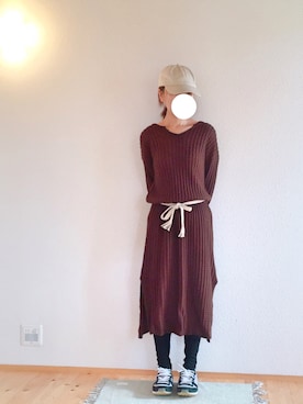 「AS as know as（エーエス アズノウアズ）のアイテム（ワンピース）」を使った、Sacchiさん（レディース・153cm）の秋コーディネート