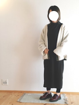 「ハイネックニット」｜「アイテム（MA-1）」を使った、Sacchiさん（レディース・153cm）の秋コーディネート