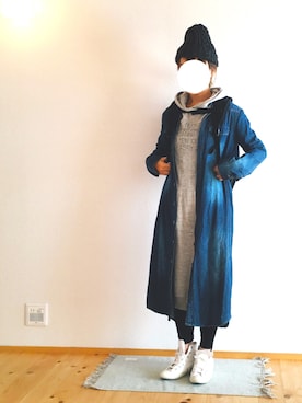 「やっぱりストリートが好き」｜「アイテム（シャツワンピース）」を使った、Sacchiさん（レディース・153cm）の秋コーディネート