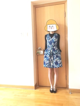 「blue」｜「アイテム（ジャンパースカート）」を使った、loisClarkさん（レディース・161cm）の春コーディネート