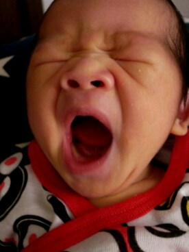 「アイテム（ロンパース、レッド系）」を使った、ryuchin2020さん（キッズ・70cm）の秋コーディネート