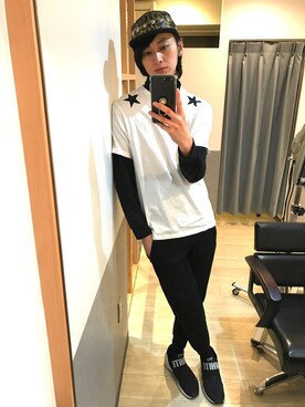 「L.H.P（エルエイチピー）のアイテム（キャップ）」を使った、宮下雅人   さん（メンズ・183cm）の冬コーディネート