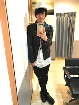 「L.H.P（エルエイチピー）のアイテム（キャップ）」を使った、宮下雅人   さん（メンズ・183cm）の春コーディネート