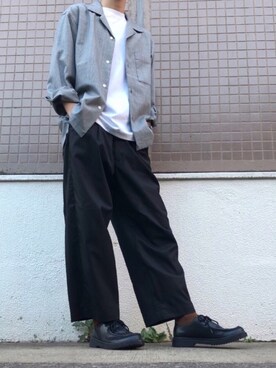 「グレンチェック」｜「アイテム（アナログ腕時計）」を使った、KOYAさん（メンズ・171cm）の春コーディネート