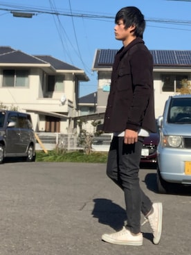 「ROOT THREE（ルートスリー）のアイテム」を使った、RIKUさん（メンズ・168cm）の冬コーディネート