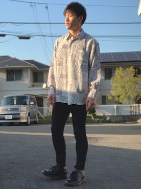 「SPINNS（スピンズ）のアイテム（ブーツ）」を使った、RIKUさん（メンズ・170cm）の春コーディネート