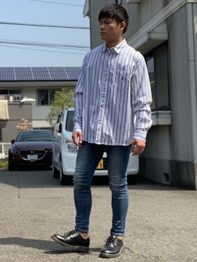 「SPINNS（スピンズ）のアイテム（ブーツ）」を使った、RIKUさん（メンズ・170cm）の春コーディネート