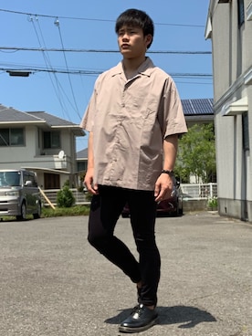 「SPINNS（スピンズ）のアイテム（ブーツ）」を使った、RIKUさん（メンズ・170cm）の春コーディネート