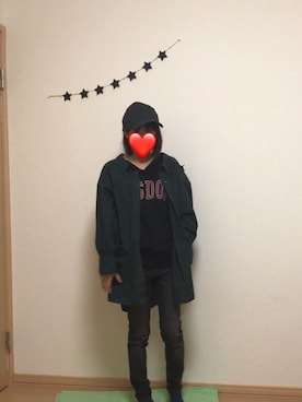 「JEANASIS（ジーナシス）の2WAYレギュラーシャツ/766561（シャツ/ブラウス、グリーン系）」を使った、しろTOむくさん（レディース）の秋コーディネート