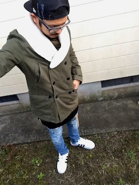 「TOMMY（トミー）のアイテム（ジャケット/アウター）」を使った、🌈hisanistaさん（メンズ・170cm）の冬コーディネート