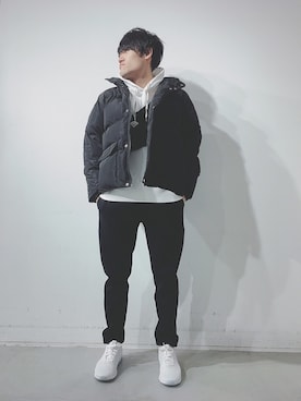 「大学生」｜「アイテム（その他アウター）」を使った、shunさん（メンズ・173cm）の冬コーディネート