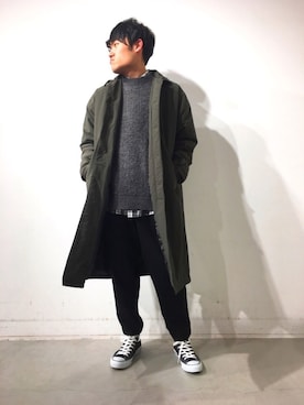 「koe（コエ）のアイテム（ジャケット/アウター）」を使った、shunさん（メンズ・173cm）の冬コーディネート