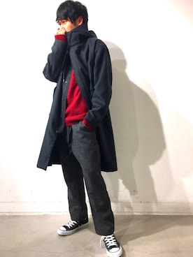 「koe（コエ）のアイテム（ジャケット/アウター）」を使った、shunさん（メンズ・173cm）の冬コーディネート