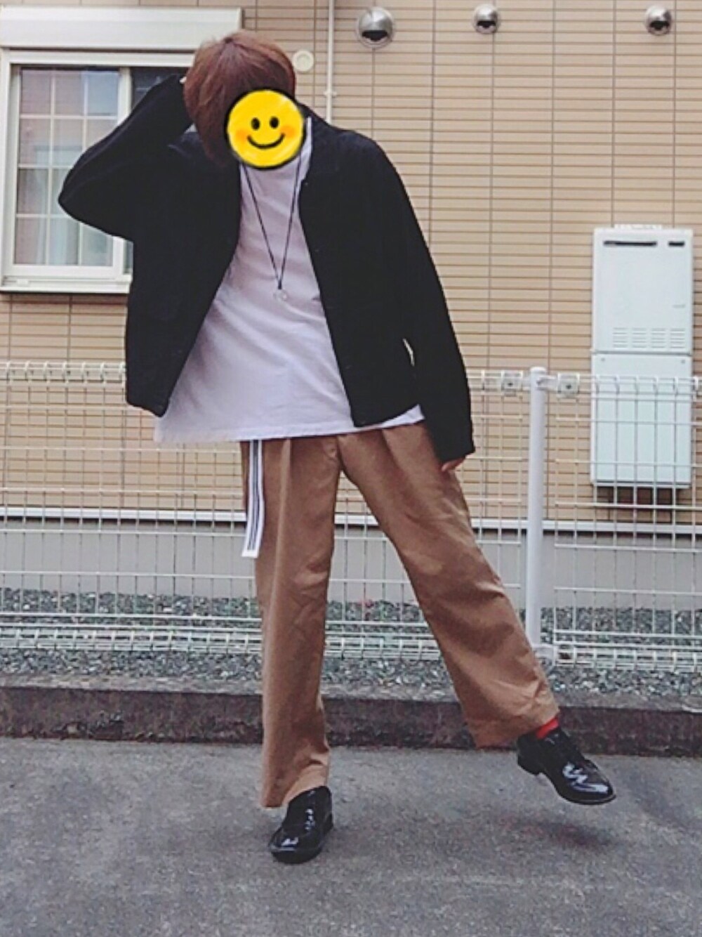 「秋服準備はじめました、キレイめ、おしゃれさんと繋がりたい、ビックシルエット、いいね、save、フォローお願いします🤑、LIDnM、秋コーデ」｜「LIDNMのLIDnM/リドム/ガーメントダイカバーオール(L18SS-100)（カバーオール、ブラック系）」を使った、宇宙(ソラ)さん（メンズ・171cm）の秋コーディネートの1枚目の写真