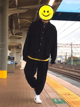 「アイテム（カバーオール）」を使った、宇宙(ソラ)さん（メンズ・171cm・10代）の秋コーディネート