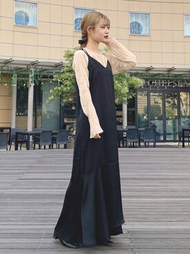 「アイテム（ワンピース/ドレス）」を使った、momokaさん（レディース・151cm・10代）の秋コーディネート