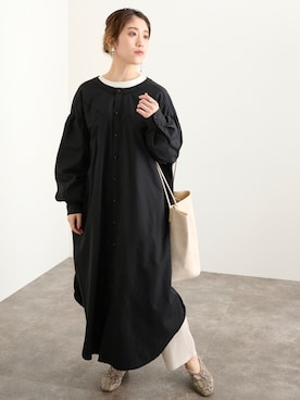 「春めきシューズ」｜「アイテム（シャツワンピース）」を使った、𝕊 𝔸 𝕀さん（レディース・163cm）の春コーディネート
