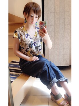 「アイテム（ピアス（両耳用））」を使った、チャオズさん（レディース・148cm・30代）の夏コーディネート