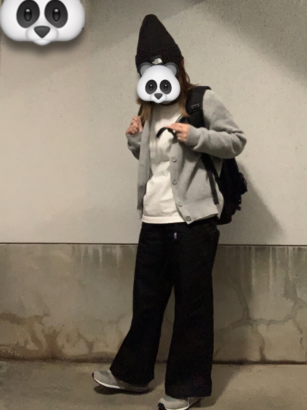 「THE NORTH FACE PURPLE LABELのアイテム（Tシャツ/カットソー、ホワイト系）」を使った、ユイさん（レディース・155cm）の春コーディネートの1枚目の写真
