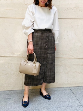 「YECCA VECCA（イェッカヴェッカ）のアイテム（パンプス）」を使った、R..さん（レディース・149cm）の秋コーディネート