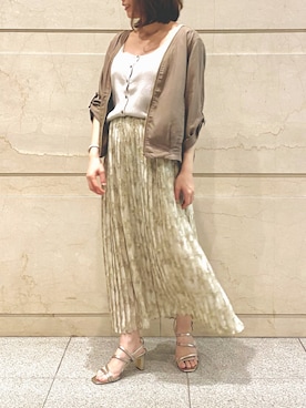 「YECCA VECCA（イェッカヴェッカ）のアイテム（ジャケット/アウター）」を使った、R..さん（レディース・149cm）の夏コーディネート