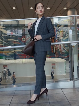 「Easy Set Up」｜「アイテム（ジャケット/アウター）」を使った、kurimotoさん（レディース・158cm）の秋コーディネート