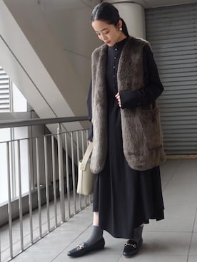 「La porte de demain（ラポルトドゥドゥマン）のアイテム」を使った、kurimotoさん（レディース・158cm）の秋コーディネート