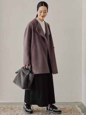 「一押しのアウタースタイル」｜「アイテム（ワンピース/ドレス）」を使った、kurimotoさん（レディース・158cm）の秋コーディネート