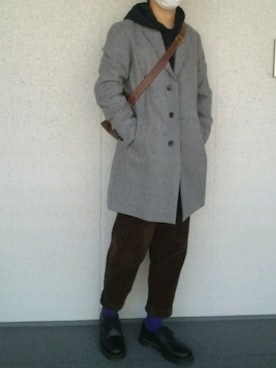 「Dr. Martens（ドクターマーチン）のDr.Martens / ドクターマーチン 1461 3EYE GIBSON SHOE 3ホール ギブソン シューズ ブーツ（ブーツ）」を使った、shikao_yuiさん（メンズ・175cm）の冬コーディネート