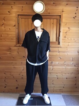 「Guess（ゲス）のアイテム（スニーカー）」を使った、やまとさん（メンズ・174cm）の夏コーディネート