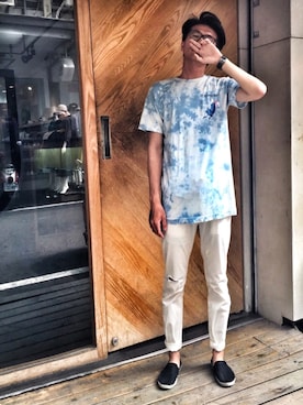 「REMIX（リミックス）のアイテム（パンツ）」を使った、殭さん（メンズ・174cm）の秋コーディネート