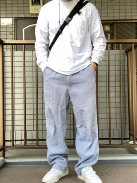 「e.sen（イーセン）のアイテム」を使った、マーマレードさん（メンズ・168cm）の春コーディネート