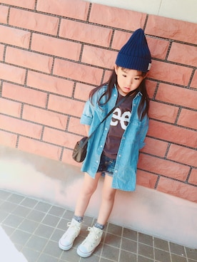「Lee（リー）のアイテム（パンツ）」を使った、*.yukino⑅◡̈*さん（キッズ・110cm）の春コーディネート