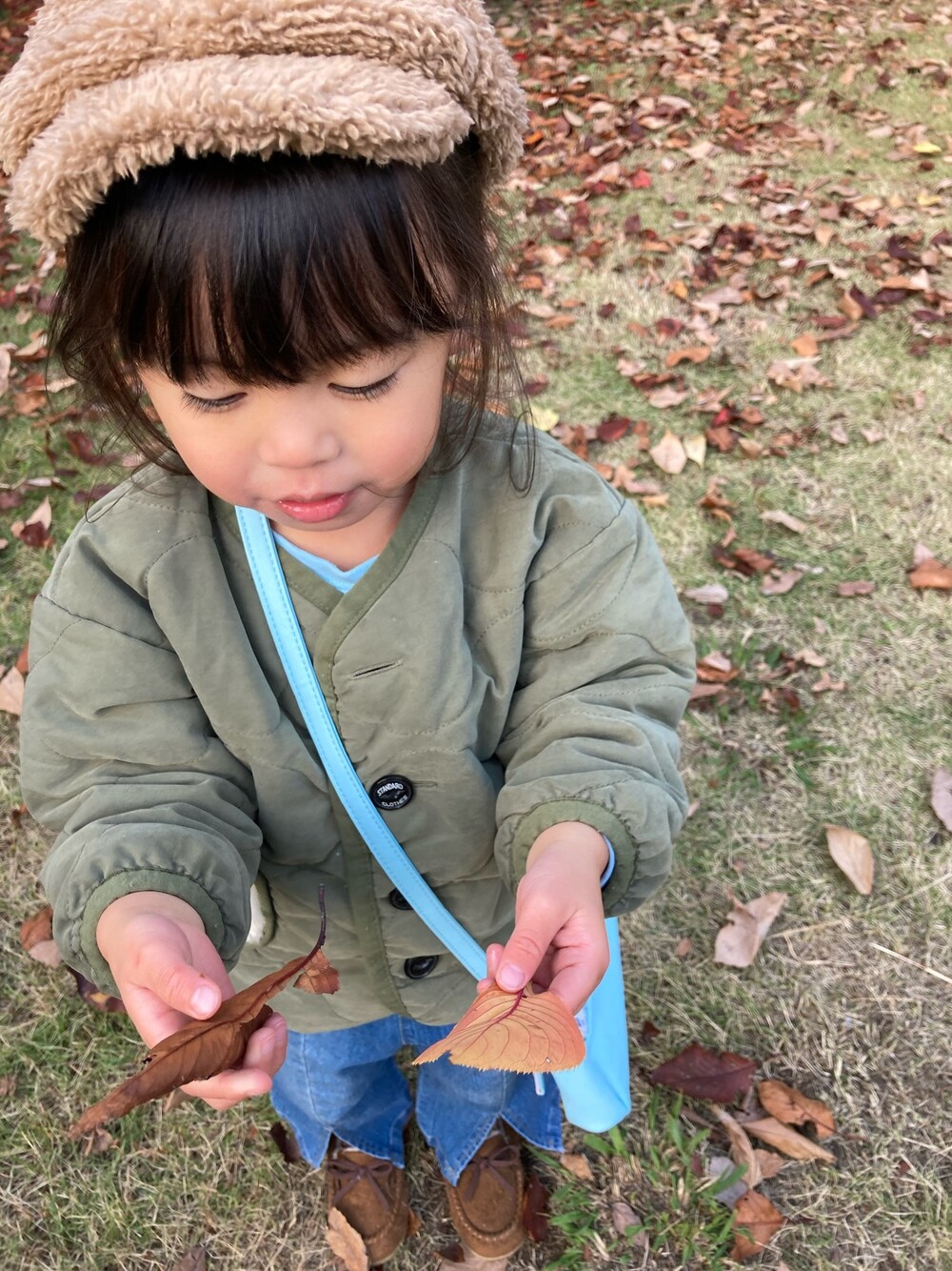 「BREEZEのアイテム（ブルゾン、グリーン系）」を使った、home4さん（キッズ・90cm）の春コーディネートの1枚目の写真