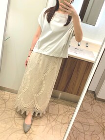 IENA（イエナ）の「パネルレースロングスカート◇（スカート