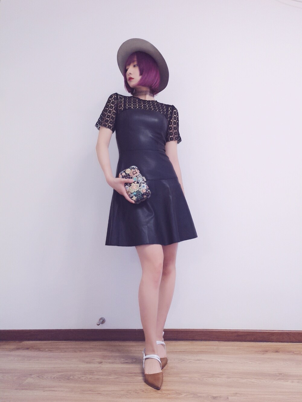 「休日スタイル」｜「ZARAのアイテム（チュニック、ブラック系）」を使った、-远坂呆子-さん（レディース・167cm）の春コーディネートの1枚目の写真