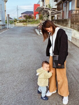 「ご近所コーデ」｜「アイテム（その他アウター）」を使った、sachihoさん（レディース・161cm）の秋コーディネート