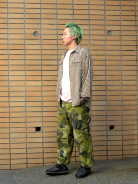 「坩堝（ルツボ）のアイテム」を使った、金子 透さん（メンズ・168cm）の夏コーディネート