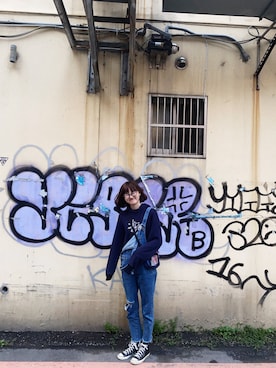 「ZARA（ザラ）のアイテム（サロペット/オーバーオール）」を使った、Linjmさん（レディース・172cm）の秋コーディネート