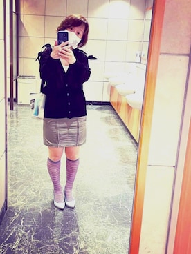 「アイテム（マスク、ホワイト系）」を使った、kyokonsmilingさん（レディース・152cm）の春コーディネート