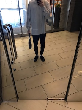 「FOG ESSENTIALS（エフオージーエッセンシャルズ）のアイテム（Tシャツ/カットソー、グレー系）」を使った、sp300さん（メンズ・166cm）の秋コーディネート