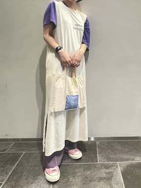「チャックテイラー」｜「アイテム（ワンピース/ドレス）」を使った、Nさん（レディース・163cm）の春コーディネート