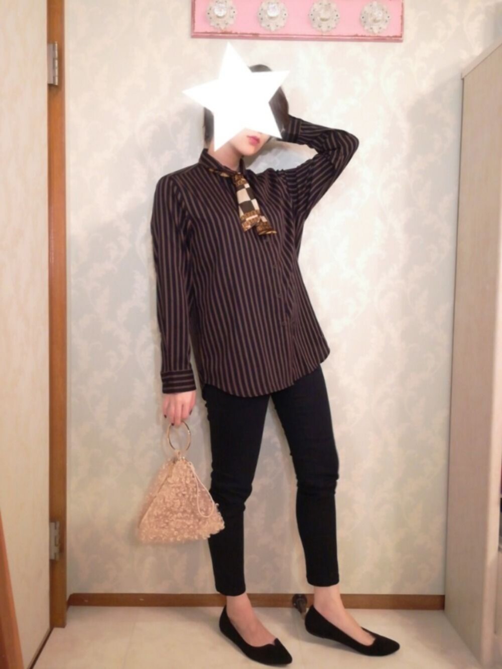 「大人カジュアル、秋、ootd、プチプラコーデ、GU、ユニクロ、ショートヘア、秋のブラウンスタイル」｜「UNIQLOのアイテム（シャツ/ブラウス、ブラウン系）」を使った、田舎ぐらしのMichelleさん（レディース・154cm）の秋コーディネートの1枚目の写真